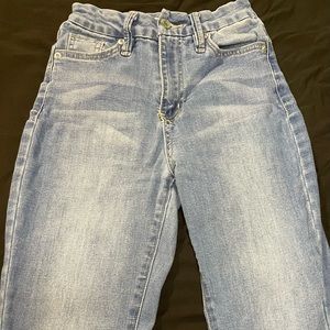 A bell bottom pants, forever 21 brand, size 24 , color light blue